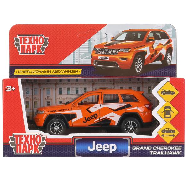 Модель CHEROKEE-12-SRT JEEP GRAND CHEROKEE Спорт оранжевый Технопарк в коробке