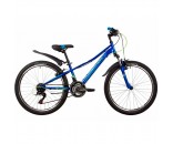 Велосипед двухколесный 24 VALIANT сталь.рама 10,синий,18-скор,TY21/TS38/SG-6SI, V-brake 24SH18V.VALIANT.10BL22