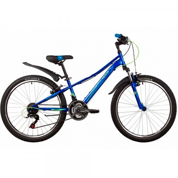 Велосипед двухколесный 24 VALIANT сталь.рама 10,синий,18-скор,TY21/TS38/SG-6SI, V-brake 24SH18V.VALIANT.10BL22