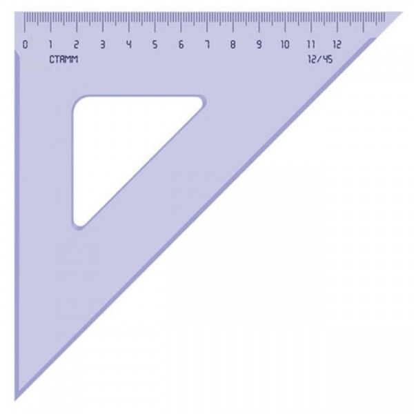 Треугольник пластик 12см 45* NEON СТАММ ТК46