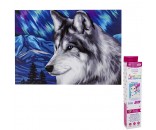 Набор для творчества Алмазная мозаика Полярный волк 30*40 см полная выкладка MOZ013