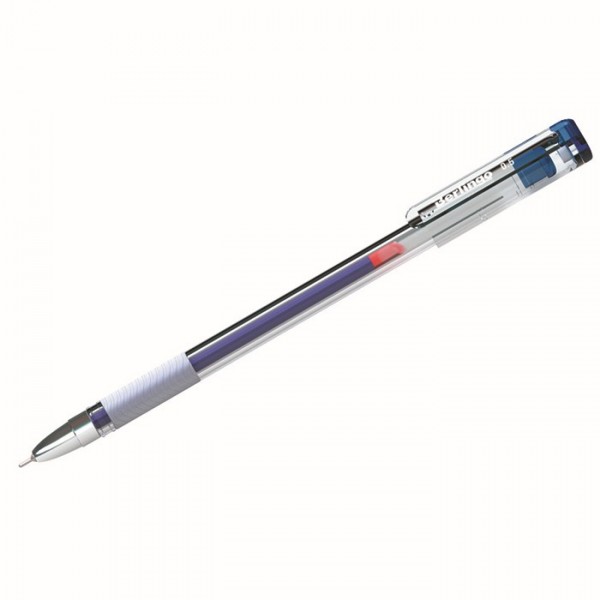 Ручка гелевая синий Berlingo Standard 0,5мм, грип, игольчатый стержень CGp_50012