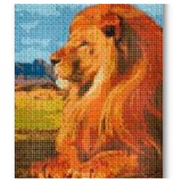 Набор для творчества Алмазная мозаика  Царь зверей 30*40 см полная выкладка MOZ054